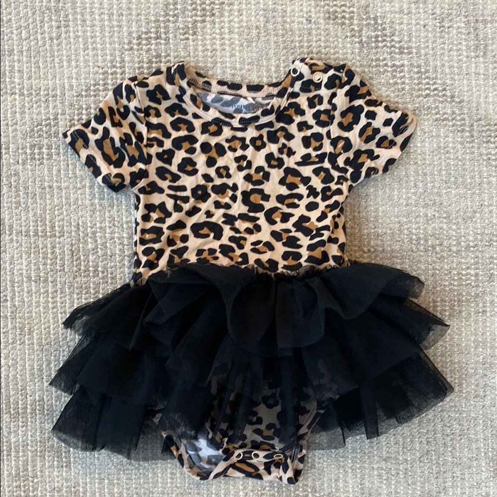Posh Peanut Leopard Print Tulle One Piece